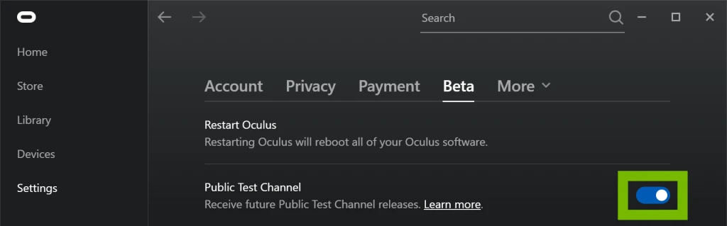 Oculus Link beta