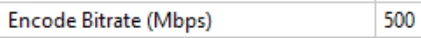 Encode Bitrate