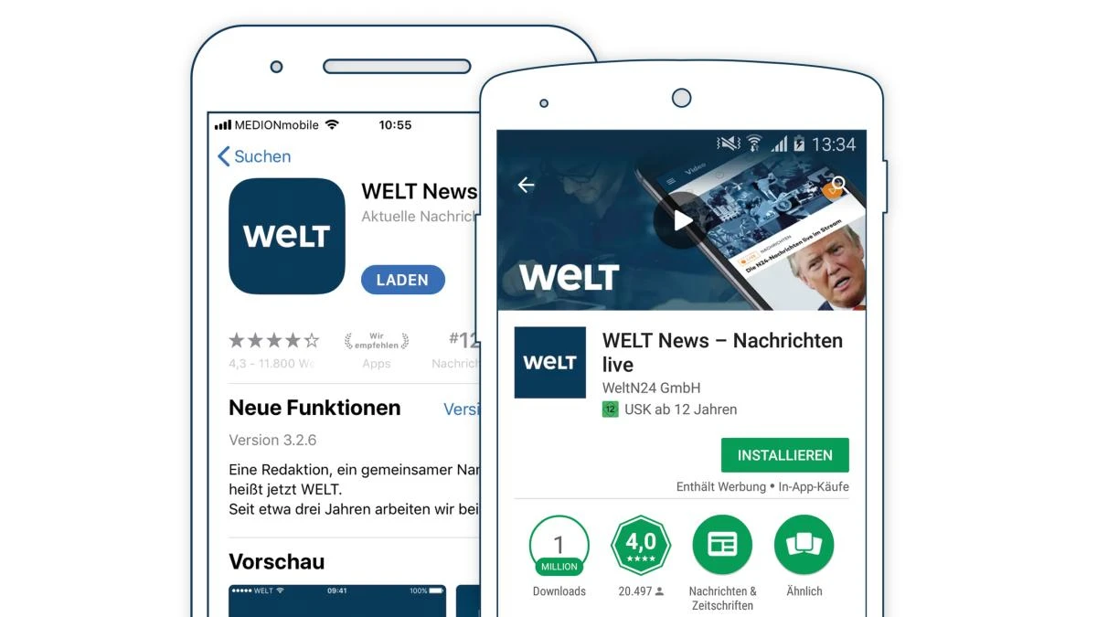 Use the WORLD News app on your smartphone