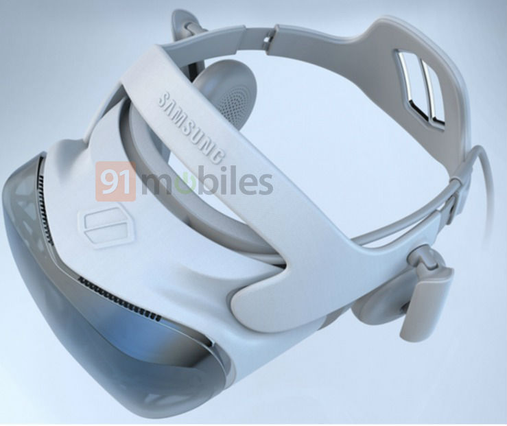 Конструкции запатентованных очков VR показывают кабельное соединение - может быть, к смартфону Samsung с 5G? Картинка: Samsung / через 91 мобиль
