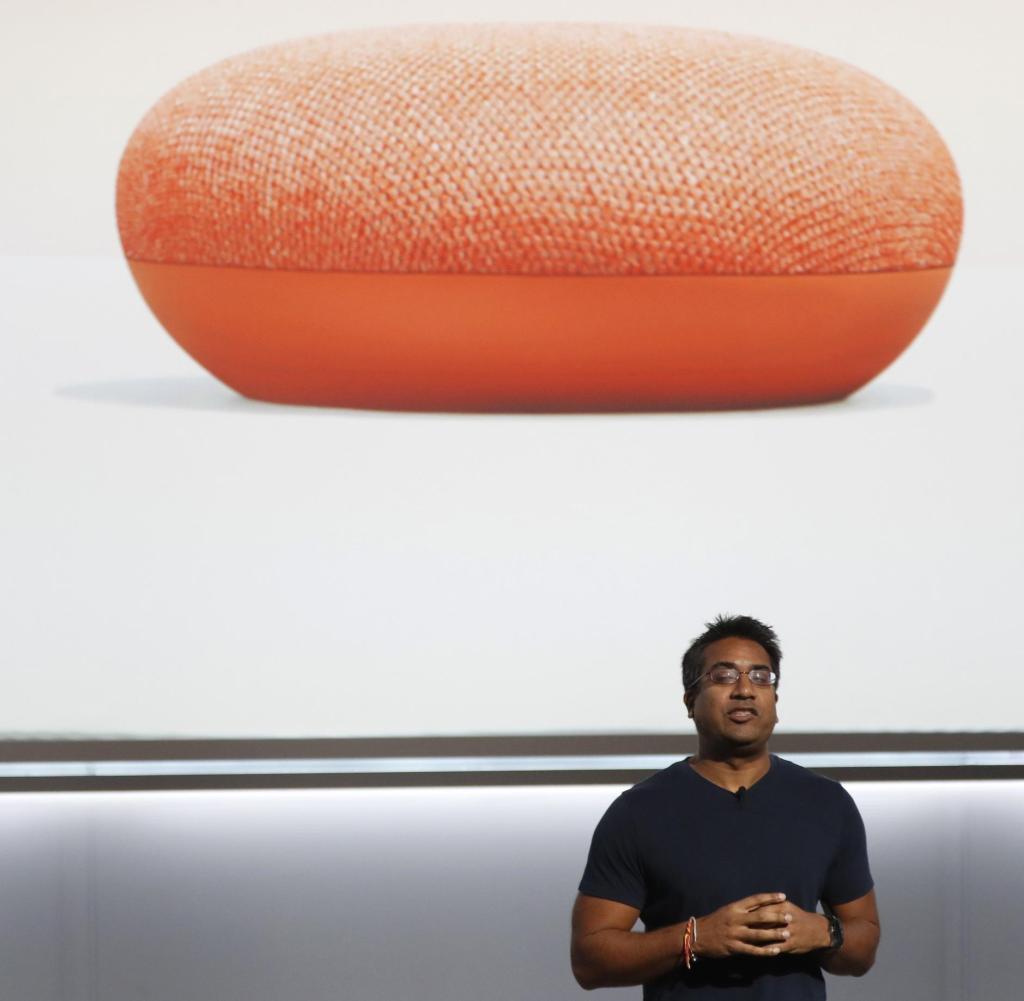 Richi Chandra, Director of Product Management, Google Chromecast, speaks about the Google Home Mini during a launch event in San Francisco, California, U.S. October 4, 2017. REUTERS / Stephen Lam