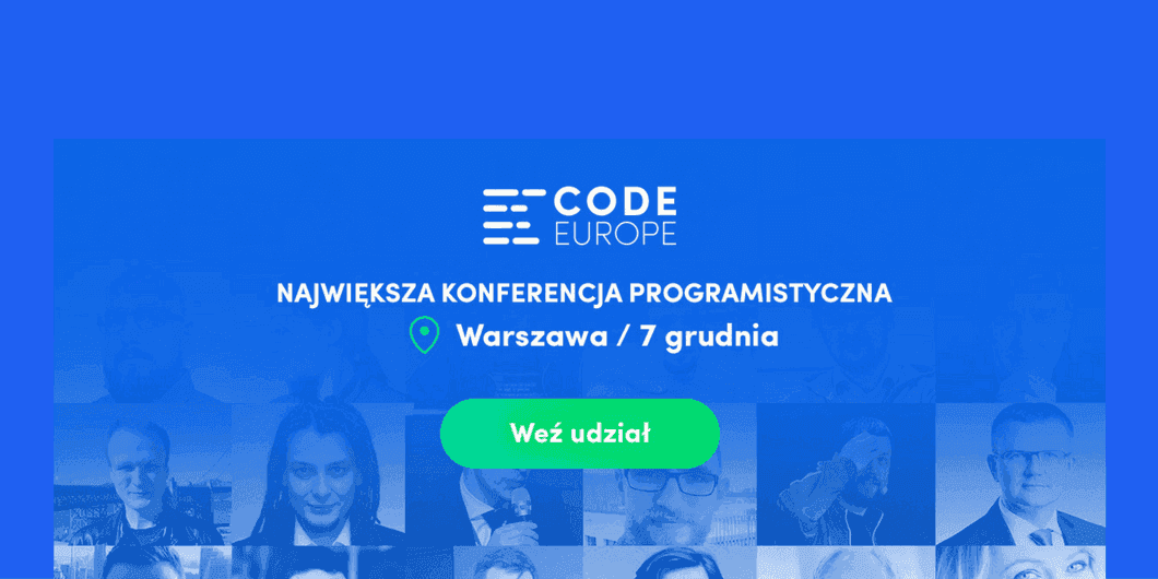 December programmers ' day. The first edition of code Europe is coming next week !!!