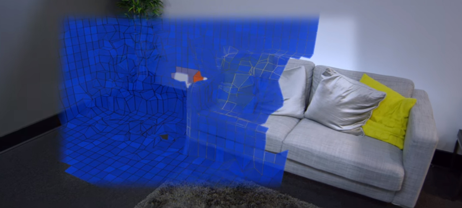 Scan of the room by Microsoft Hololens glasses