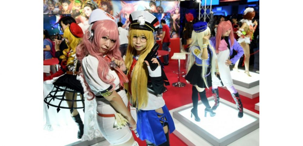 Des mannequins au Tokyo Game Show, le 15 septembre 2016 à Chiba, dans la banlieue de Tokyo