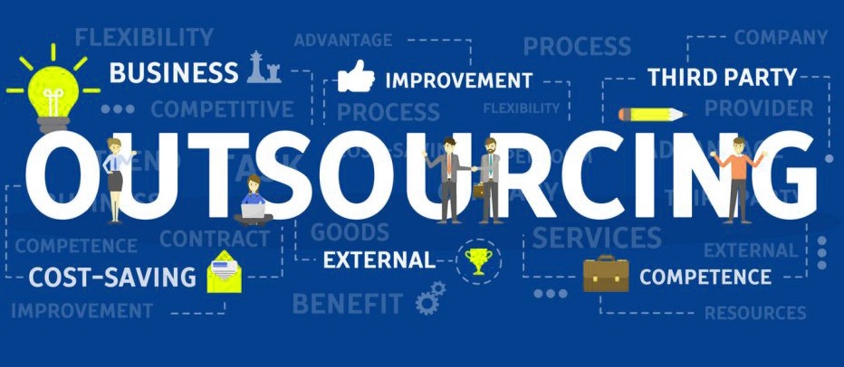 What is an example of outsourcing?